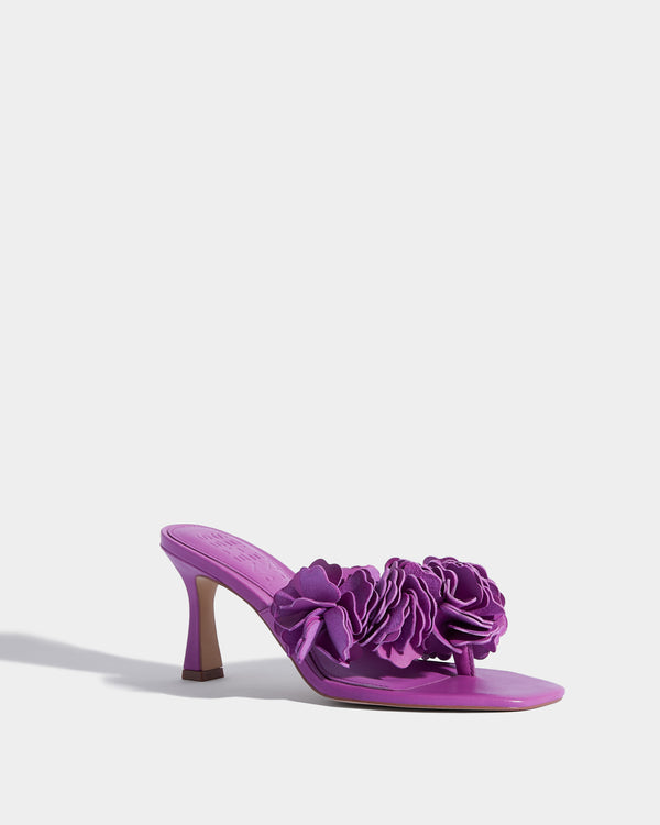 The Florist Mid Heel Thong Sandal in Very Violet