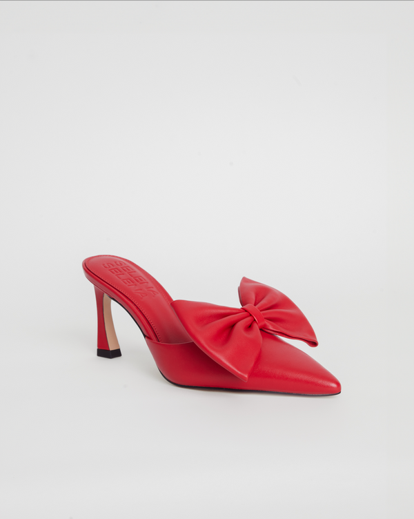 The Vixen Bow Mule in Reckless Red